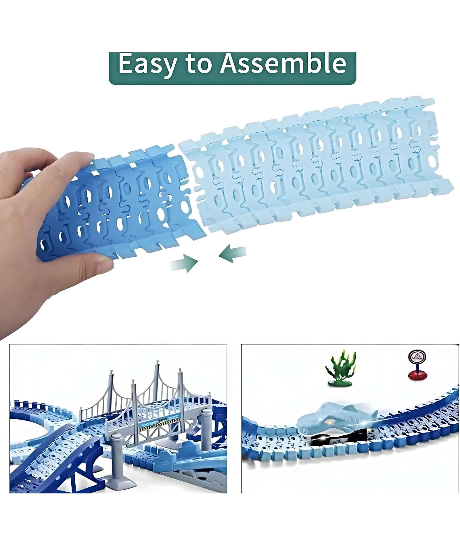 PISTA DE AUTO TIBURÓN SHARK ELECTRICA PARA NIÑOS - 3