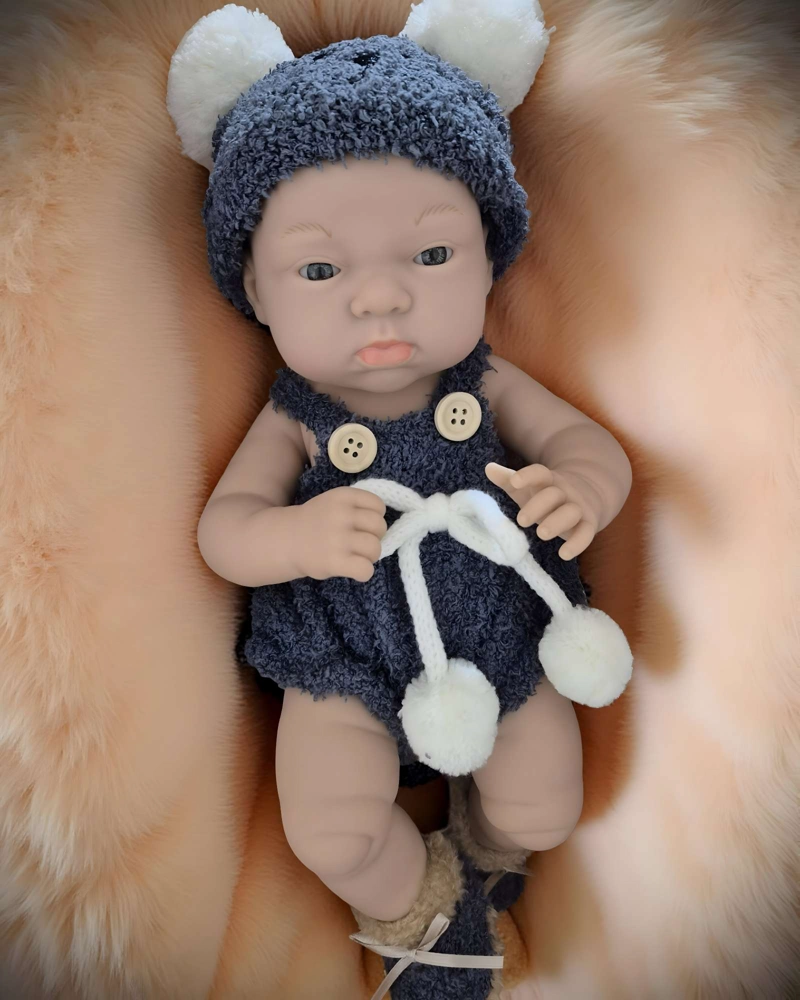MUÑECA BEBE  REALISTA NIÑA INFANTIL BABY SO LOVELY AZUL - 4