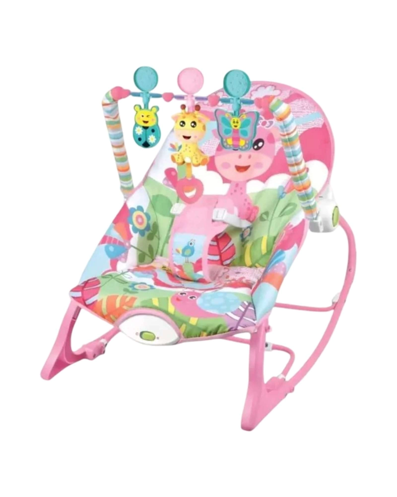 SILLA NIDO MECEDORA DE BEBE CON SISTEMA DE VIBRACION ROSA - 6