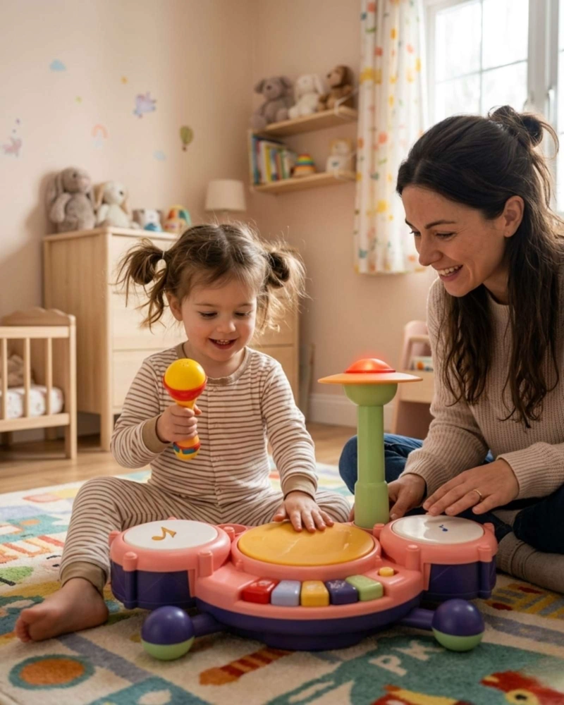 JUGUETE INFANTIL BATERIA MUSICAL INTERACTIVA CON MELODIAS - 1