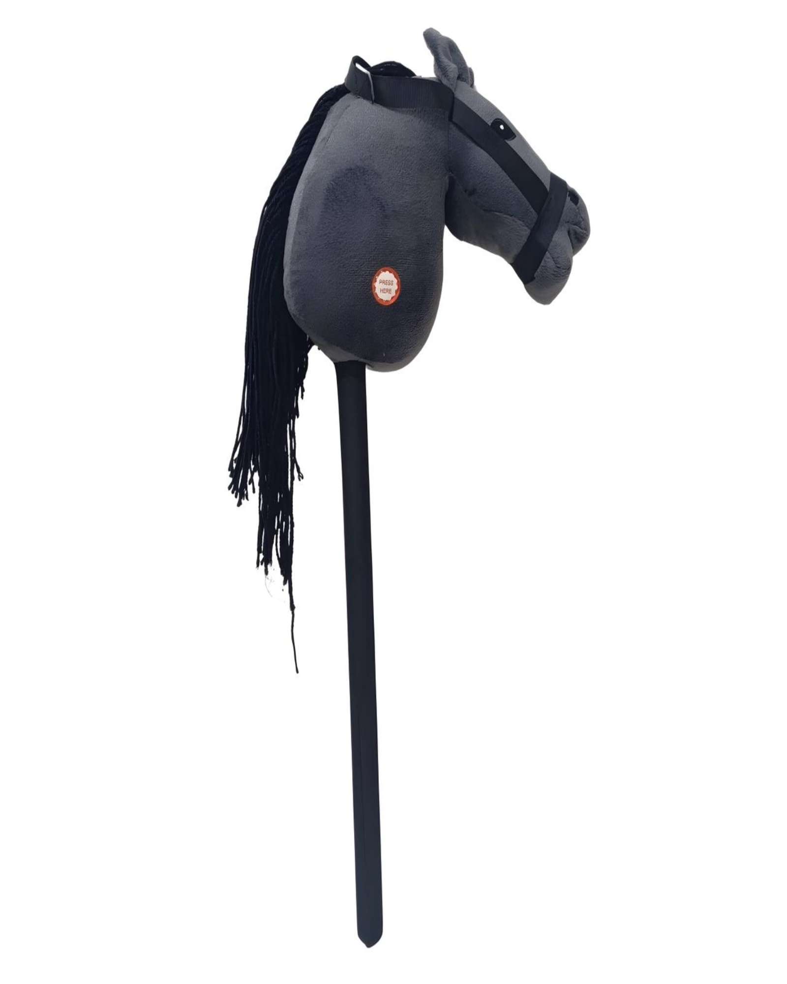 CABALLO DE MADERA CON SONIDO GRIS - 1
