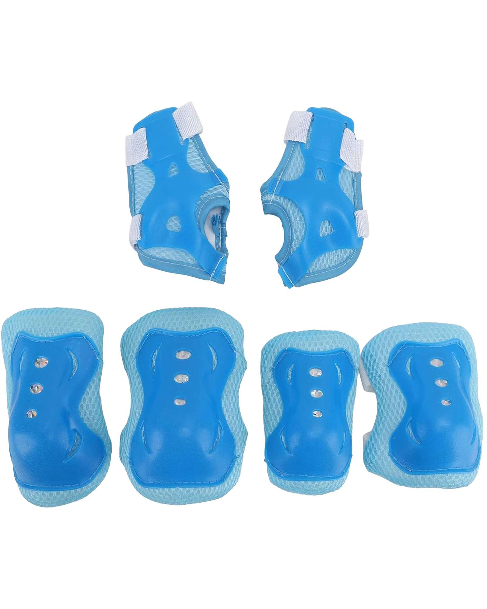 KIT PROTECCIÓN PARA PATINAR SEGURIDAD NIÑO AZUL - 4