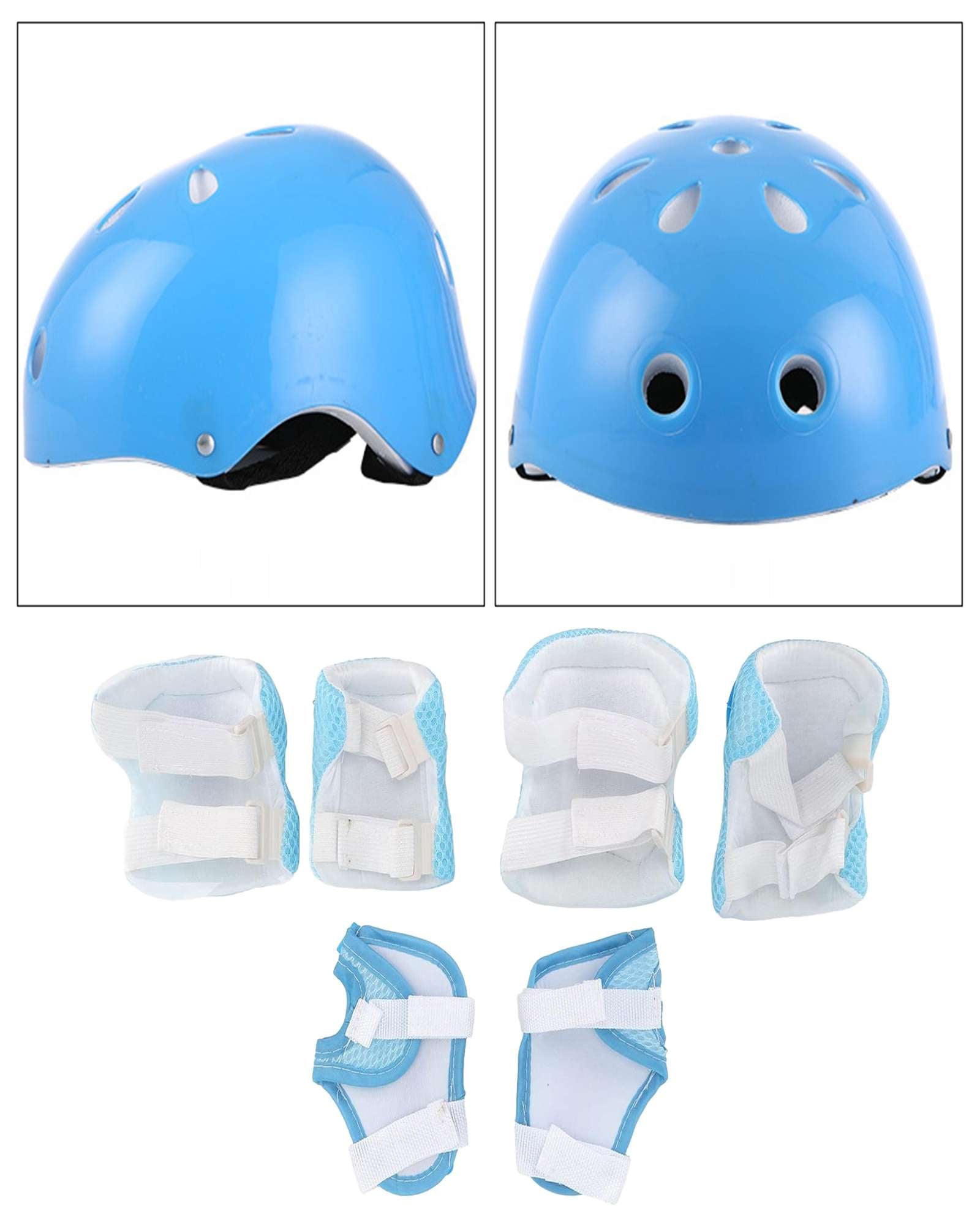 PATINES AJUSTABLES MAS KIT CON CASCO 4 RUEDAS NIÑO AZUL TALLA S 31-34 - 4