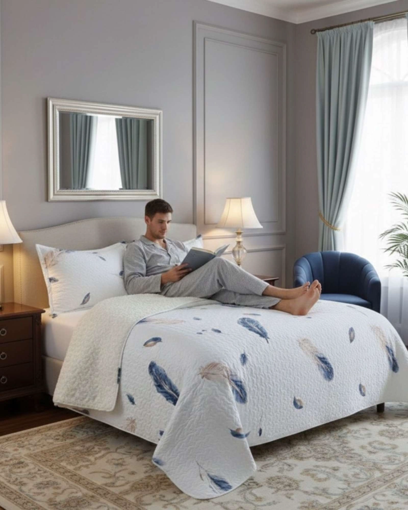 CUBRECAMA QUILT CON SHERPA 2 PLAZA 230 CM X 250 CM - 2