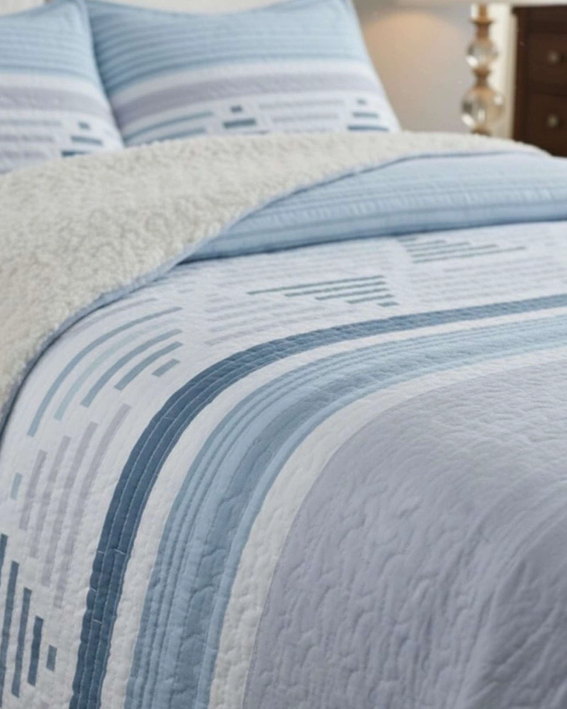 CUBRECAMA QUILT CON SHERPA 2 PLAZA 230 CM X 250 CM - 6