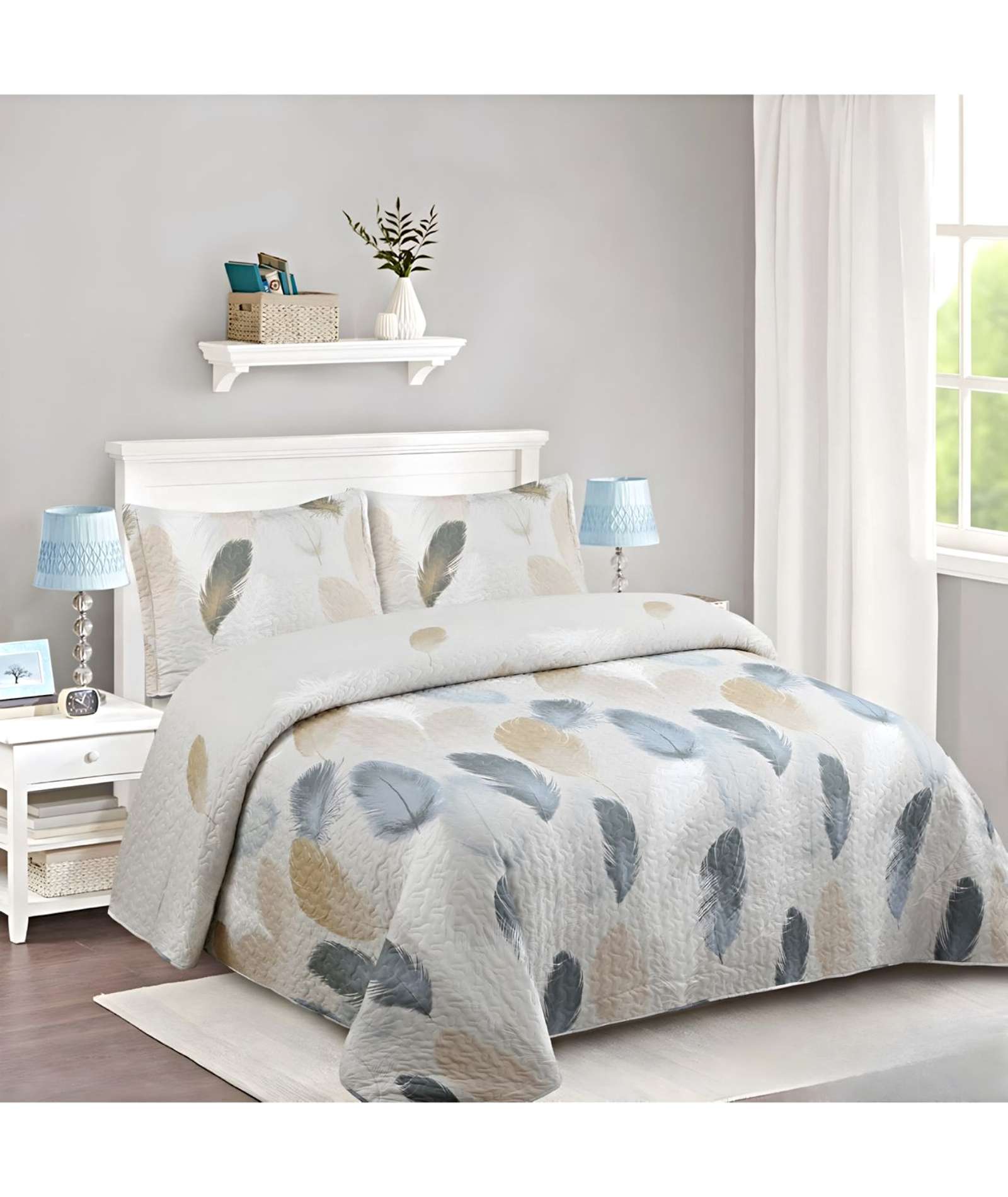 COBERTOR COLCHA QUILT VERANO 2 PLAZAS - 3