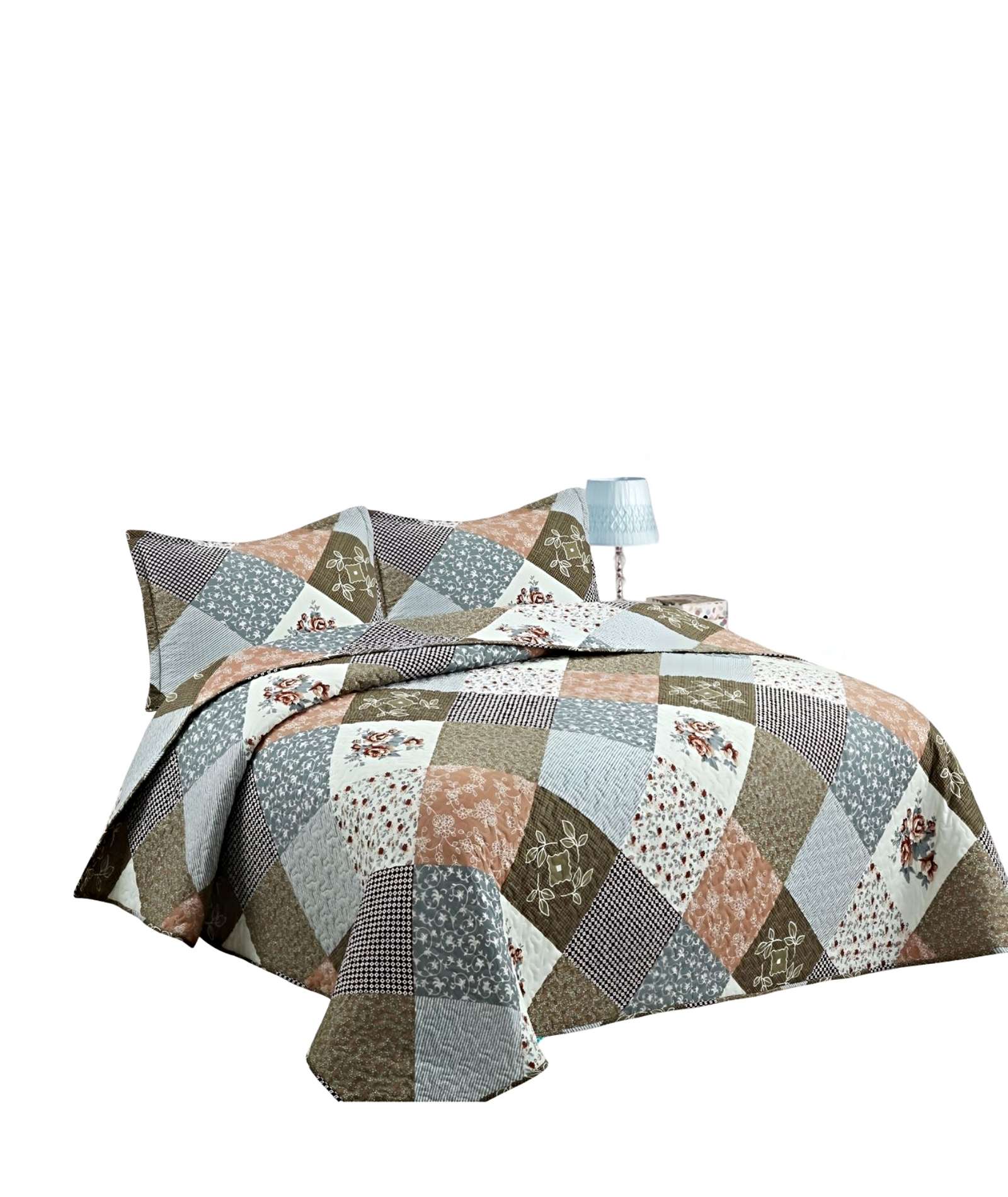 COBERTOR COLCHA QUILT VERANO 2 PLAZAS - 1