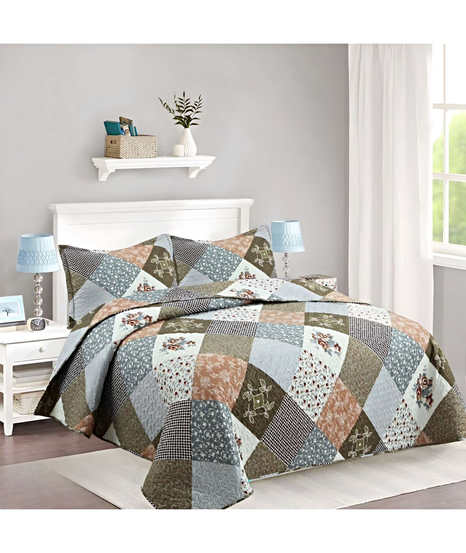 COBERTOR COLCHA QUILT VERANO 2 PLAZAS - 3