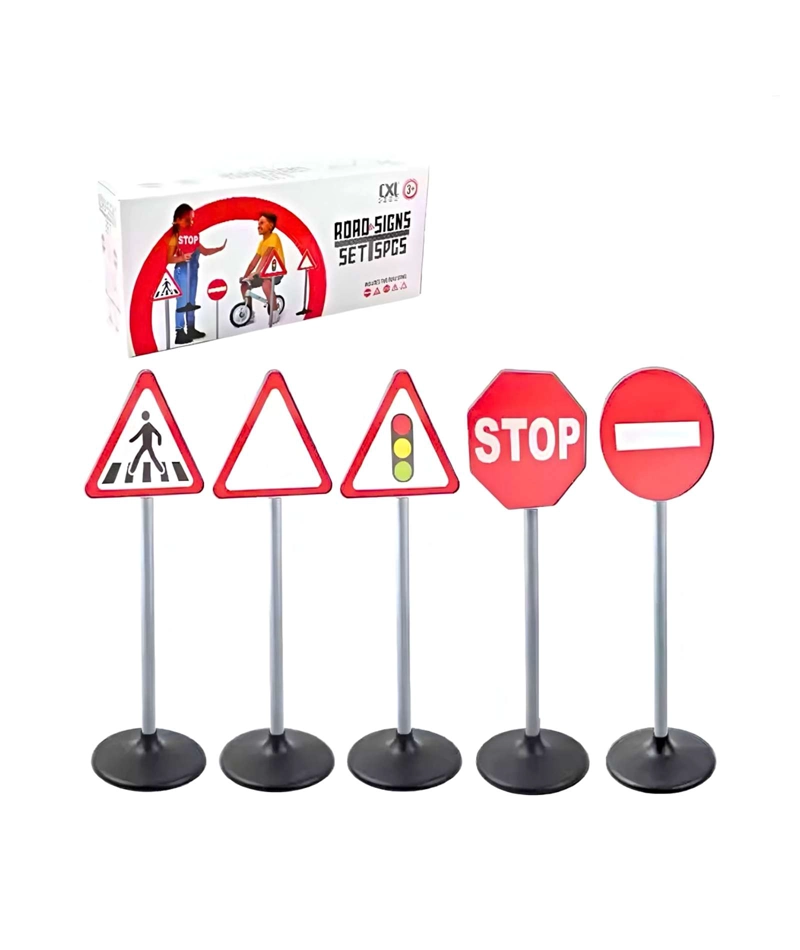 MINI SIGNOS DE TRANSITO PARA NIÑOS 5 PZS - 1