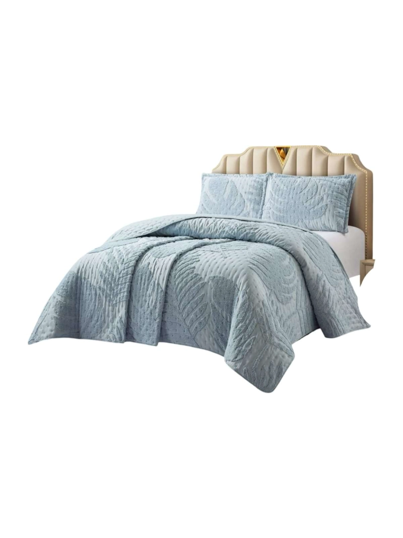 QUILT  GEOME TRICO DE VERANO LIVIANO  2 PLAZA TUFTING SERIE 3 - 3