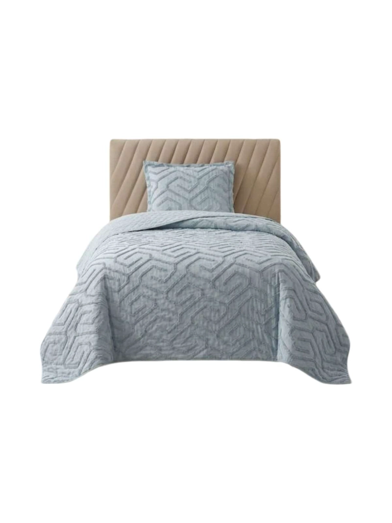 QUILT  GEOME TRICO DE VERANO LIVIANO  1,5 PLAZA TUFTING - 3
