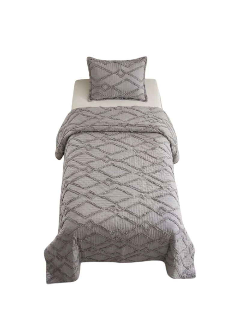 QUILT  GEOME TRICO DE VERANO LIVIANO  1,5 PLAZA TUFTING - 3