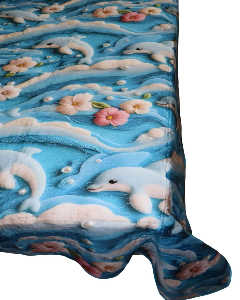 COBERTOR QUILT 3D PLAZA Y MEDIA 180 X 230 CM V01 - 2