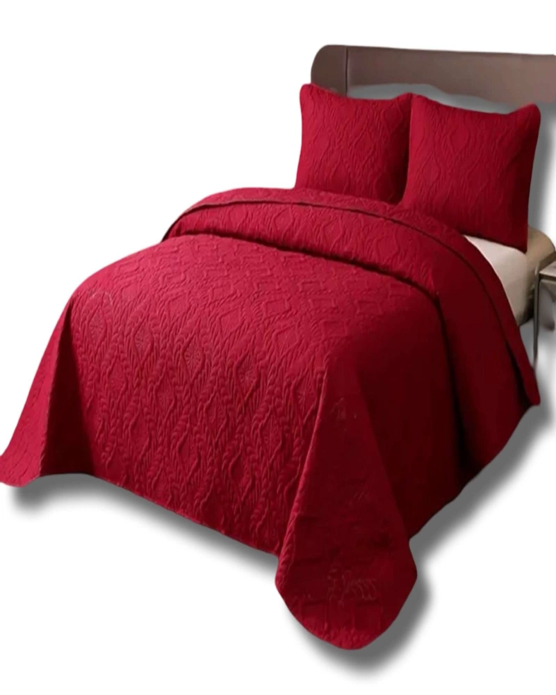 COBERTOR COLCHA DE VERANO QUILT KING - SUPER KING 250 CM X 270 CM BURDEO - 2