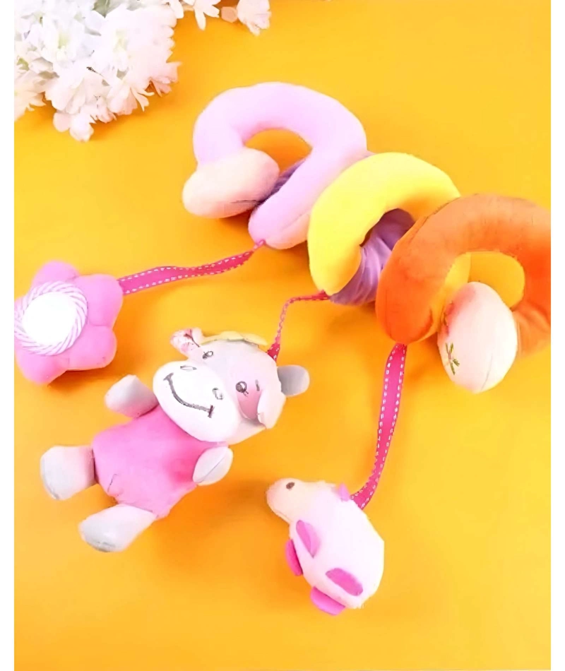 SONAJERO BEBE  ESPIRAL COLGANTE PARA COCHECITO DISEÑO VACA - 2