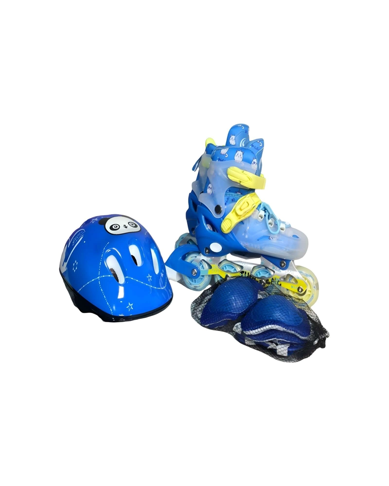 PATINES LINEAL CON LUCES Y KIT TALLA S 31-34 AZUL CLARO - 1