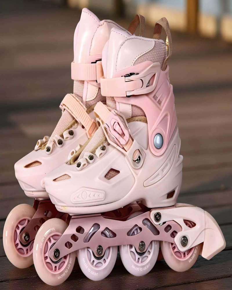 PATIN LINEAL CON LUCES Y KIT TALLA M 32-35 ROSA1 - 4
