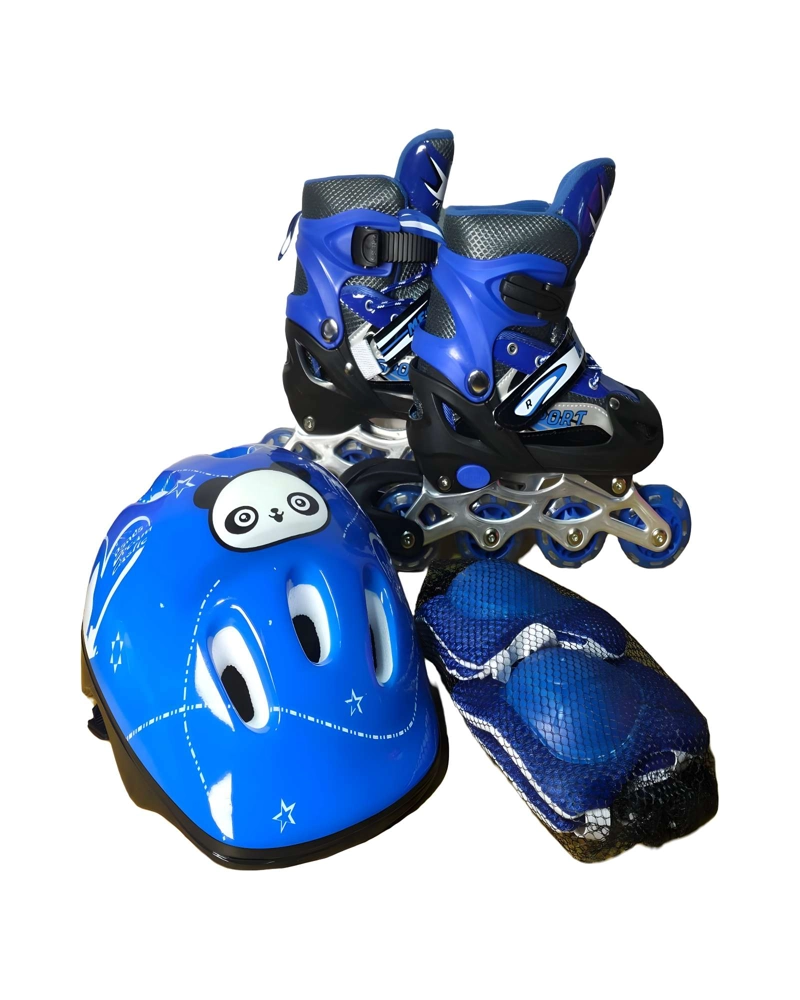 PATINES LINEAL CON LUCES Y KIT TALLA S 31-34 AZUL OSCURO - 1