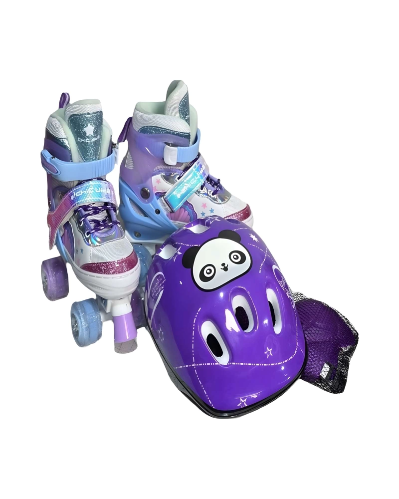 PATINES 4 RUEDAS CON LUCES Y KIT TALLA S 31-34 MUILTICOLOR2 - 1