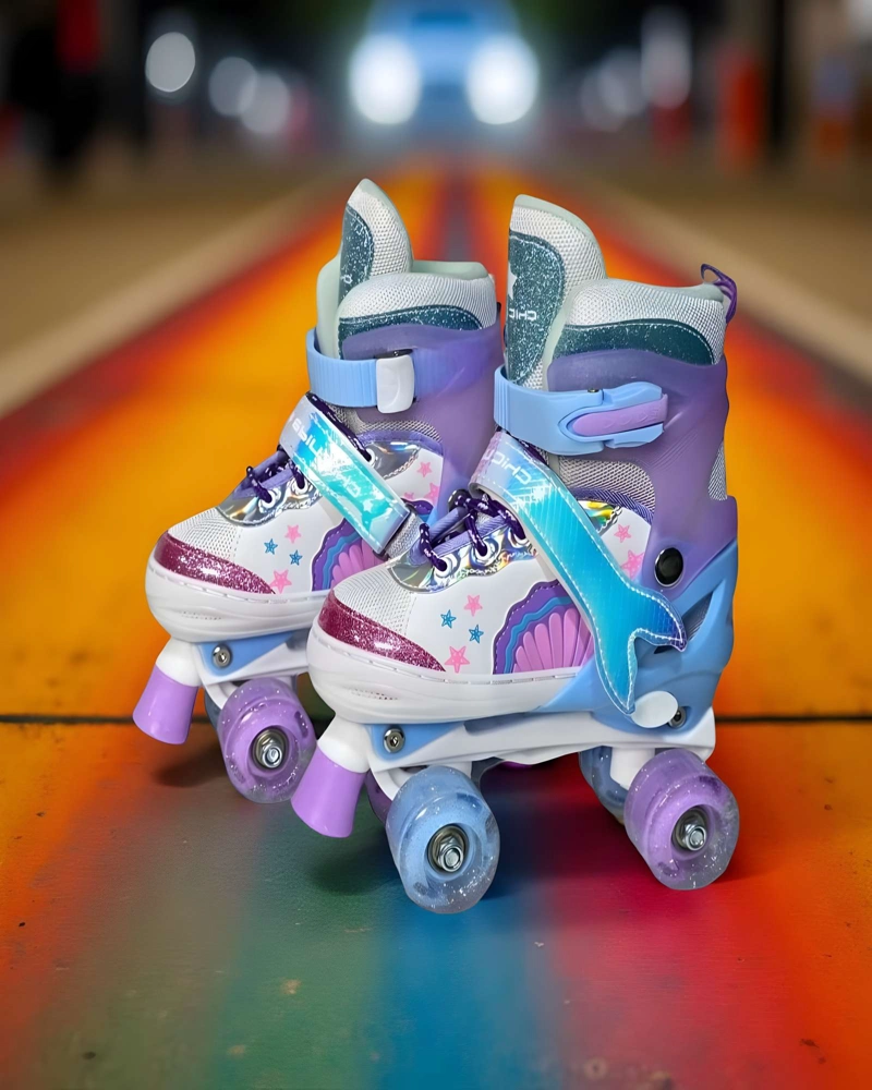 PATINES 4 RUEDAS CON LUCES Y KIT TALLA S 31-34 MUILTICOLOR2 - 4