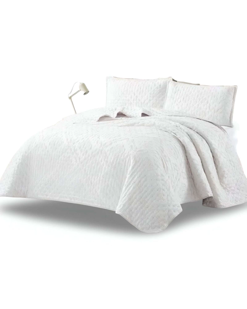 COBERTOR COLCHA QUILT TUFTING DE LUJO SUAVE KING - 2