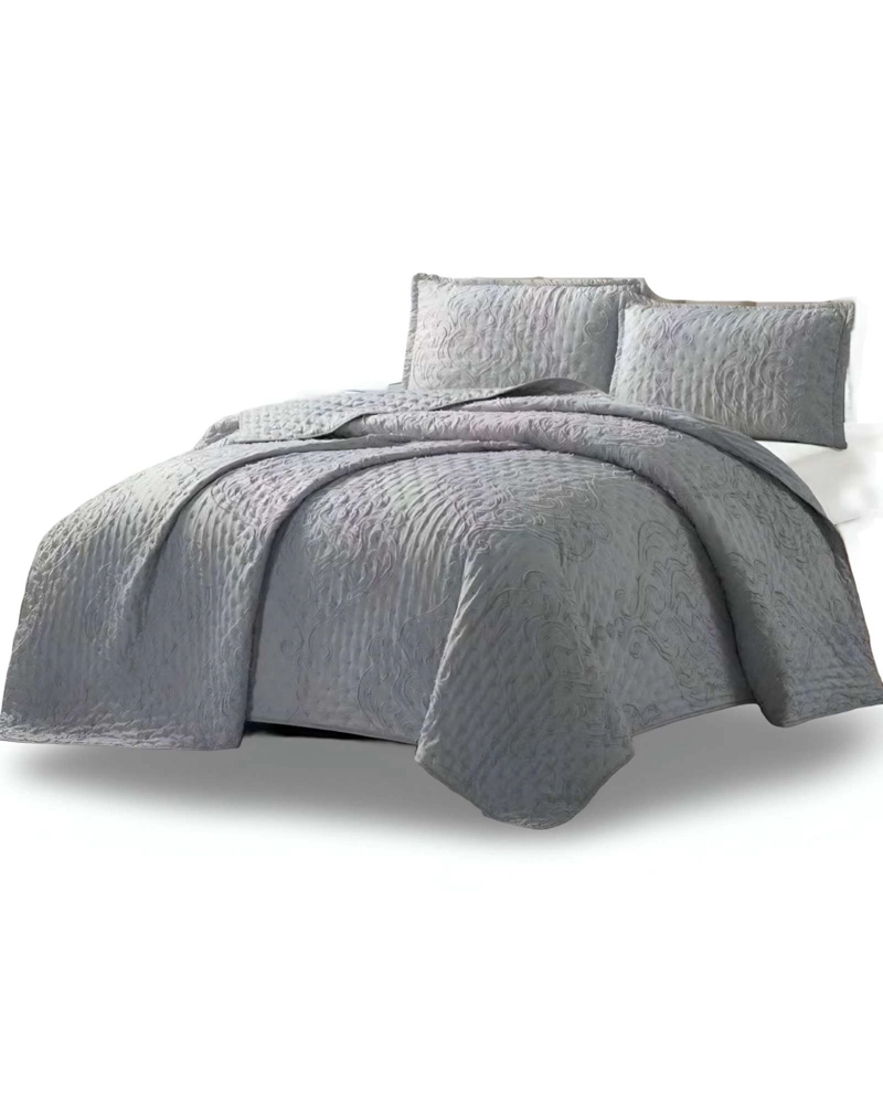COBERTOR COLCHA QUILT TUFTING DE LUJO SUAVE KING - 2