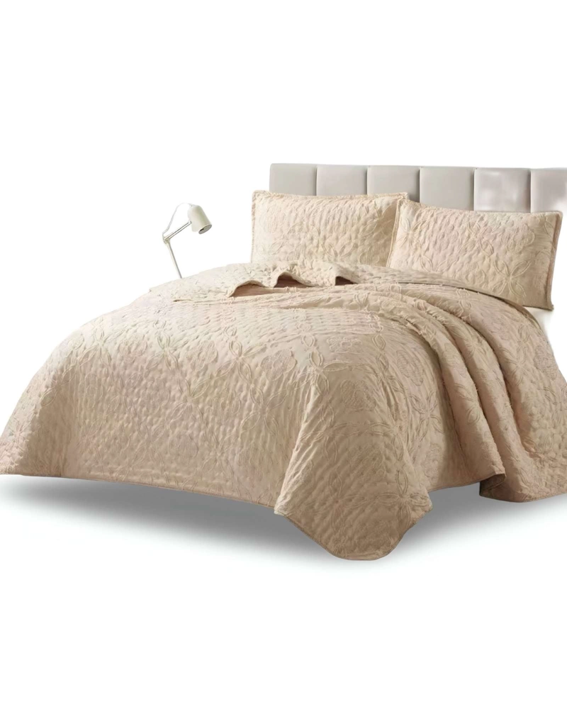 COBERTOR COLCHA QUILT TUFTING DE LUJO SUAVE KING - 2