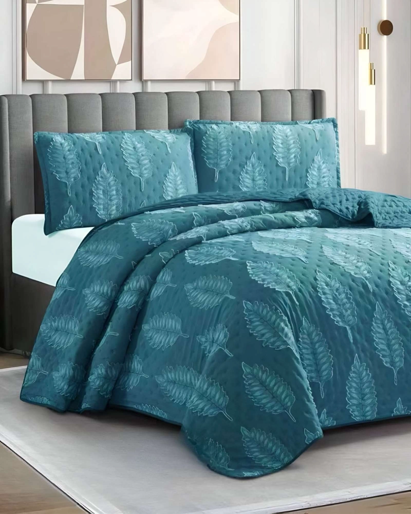 COBERTOR COLCHA QUILT TUFTING DE LUJO SUAVE KING - 3