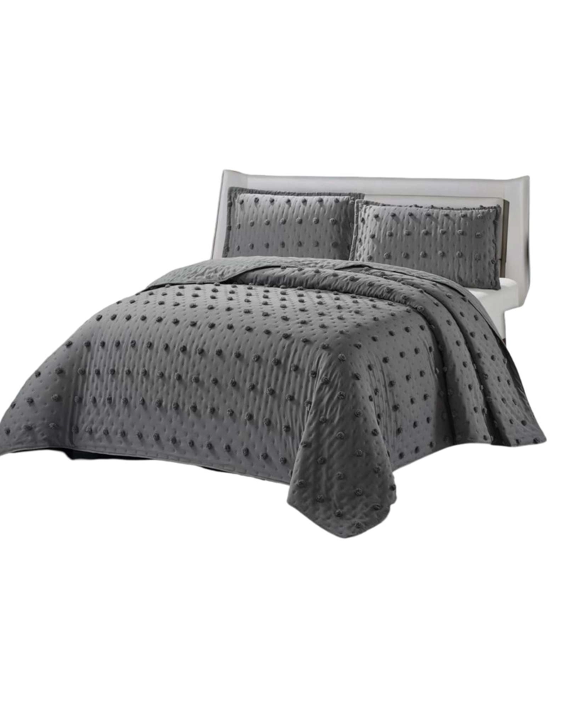 COBERTOR COLCHA QUILT TUFTING DE LUJO SUAVE 2 PLAZAS - 2