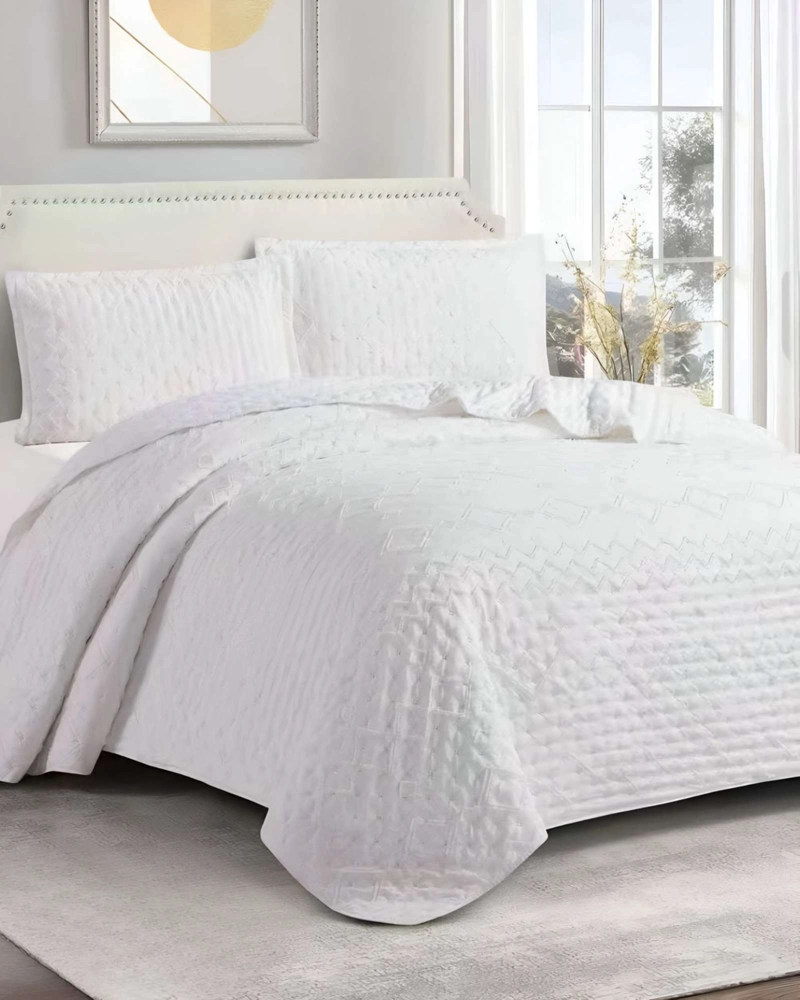 COBERTOR COLCHA QUILT TUFTING DE LUJO SUAVE 2 PLAZAS - 3