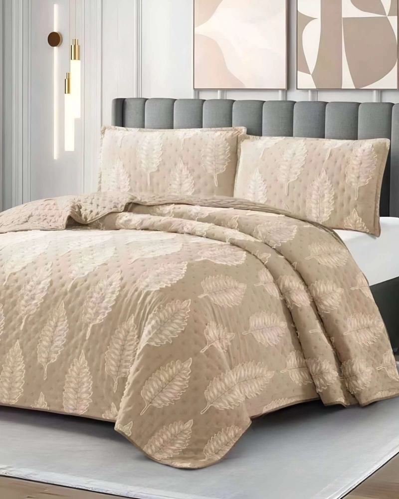 COBERTOR COLCHA QUILT TUFTING DE LUJO SUAVE KING - 1