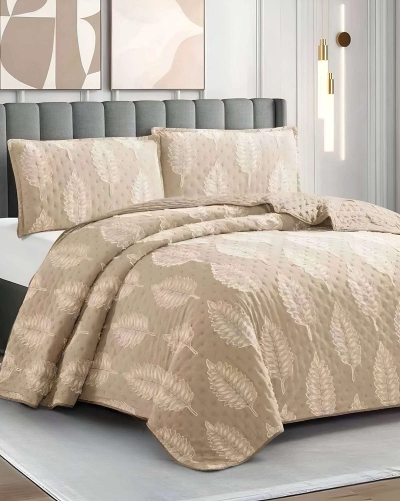 COBERTOR COLCHA QUILT TUFTING DE LUJO SUAVE KING - 3