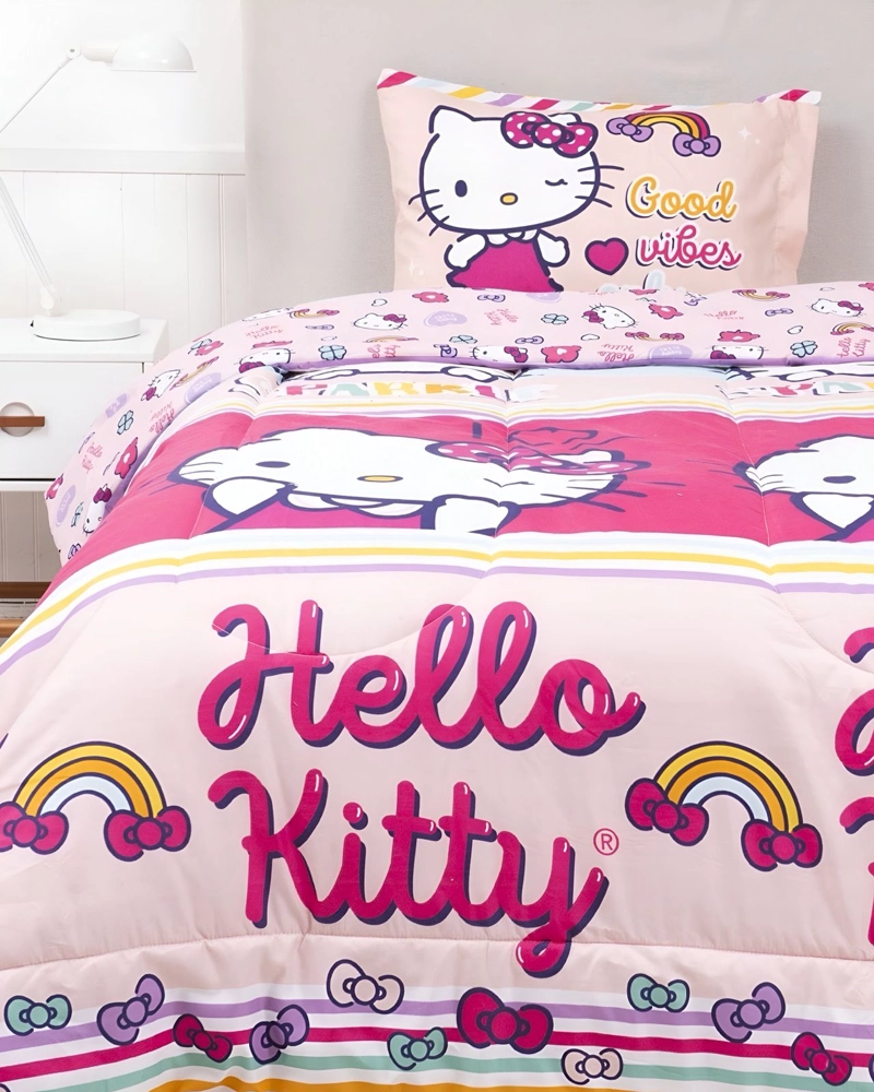 CUBRECAMA NORDICO NIÑA HELLO KITTY - 1