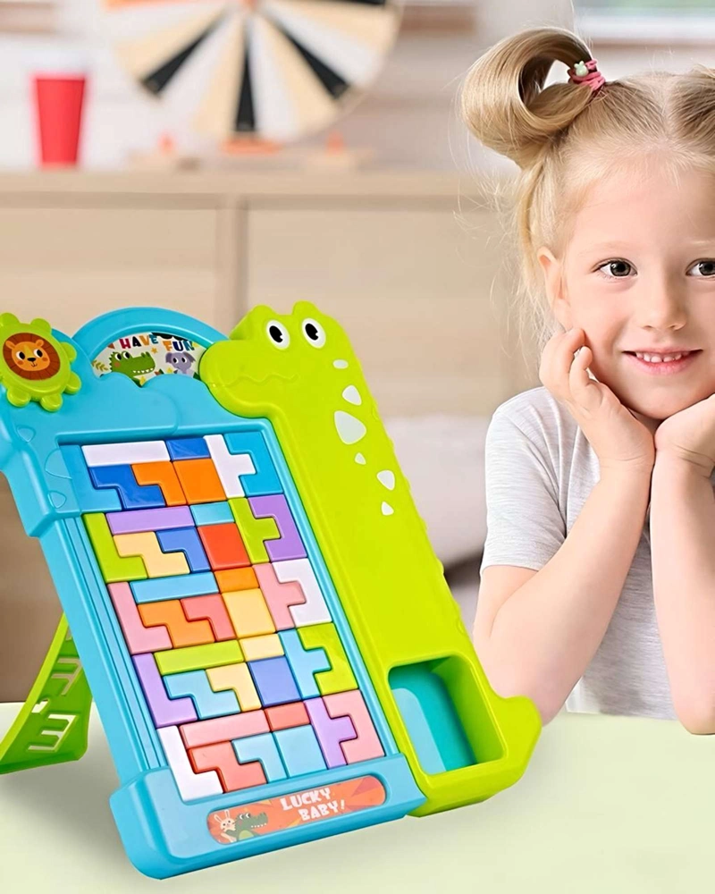 JUEGO DE LOGICA EDUCATIVA TETRIS MONTESSORI PARA NIÑOS CON BLOQUES 3D - 1