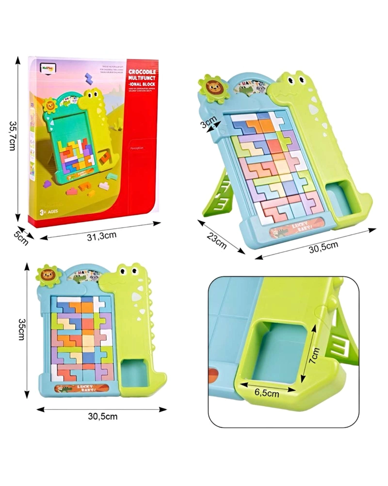 JUEGO DE LOGICA EDUCATIVA TETRIS MONTESSORI PARA NIÑOS CON BLOQUES 3D - 5