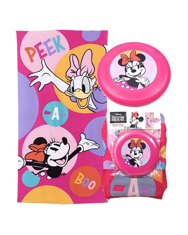 TOALLA DE BAÑO NIÑO NIÑA CON FRISBEE   Y BOLSA MINIE - 4