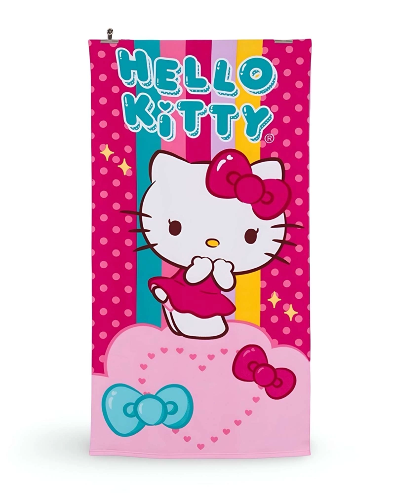 TOALLA DE BAÑO NIÑO NIÑA CON LENTES DE SOL Y BOLSO HELLO KATY - 2