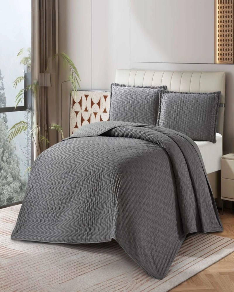 QUILT KING DE LUJO EXTRA SUAVE CON RELIEVES DE TUFTING - 4