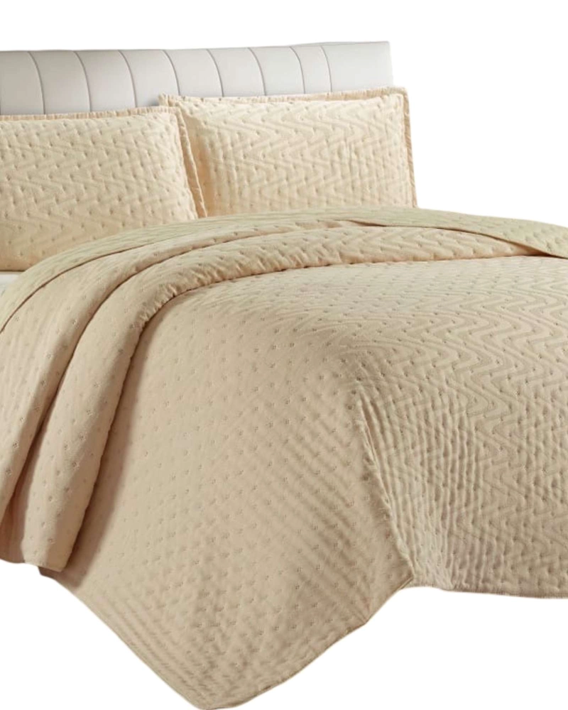 QUILT PLAZA Y MEDIA DE LUJO EXTRA SUAVE CON RELIEVES DE TUFTING - 2