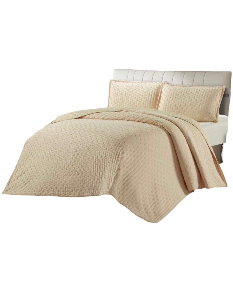 QUILT PLAZA Y MEDIA DE LUJO EXTRA SUAVE CON RELIEVES DE TUFTING - 3