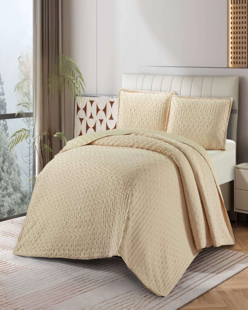 QUILT PLAZA Y MEDIA DE LUJO EXTRA SUAVE CON RELIEVES DE TUFTING - 4