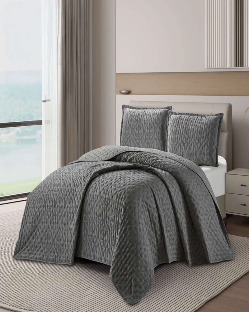 QUILT PLAZA Y MEDIA DE LUJO EXTRA SUAVE CON RELIEVES DE TUFTING - 4