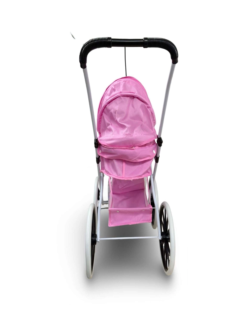 COCHE CARREOLA DE MUÑECA RUEDAS GRANDES ROSA - 3