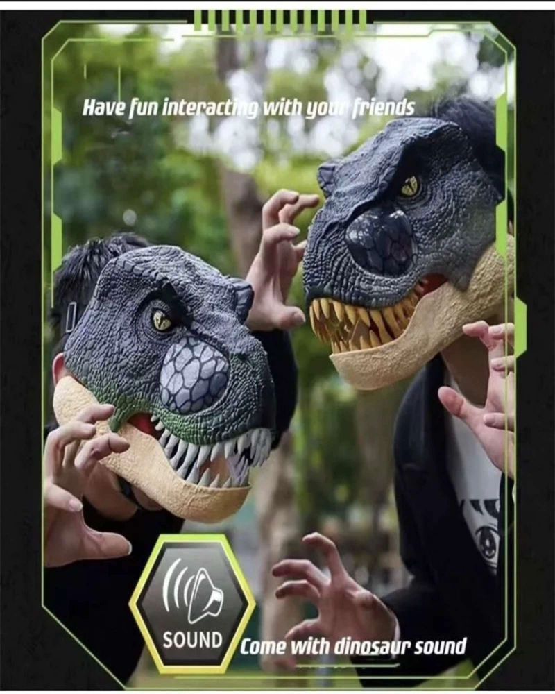 MASCARA DINOSAURIO CON SONIDO TIRANOSAURIO REX - 7