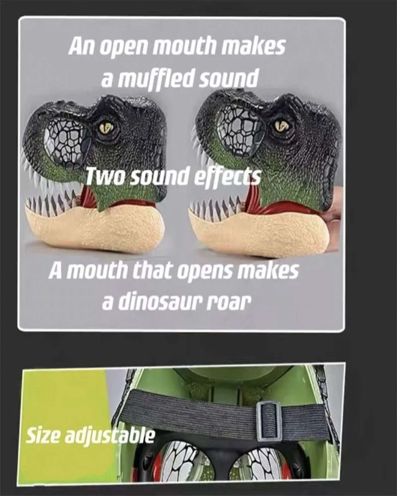 MASCARA DINOSAURIO CON SONIDO TIRANOSAURIO REX - 8