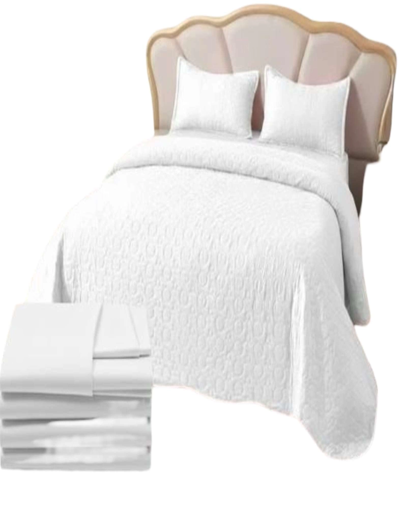 SET SABANA CON CUBRECAMA PLAZA Y MEDIA S67 - 1