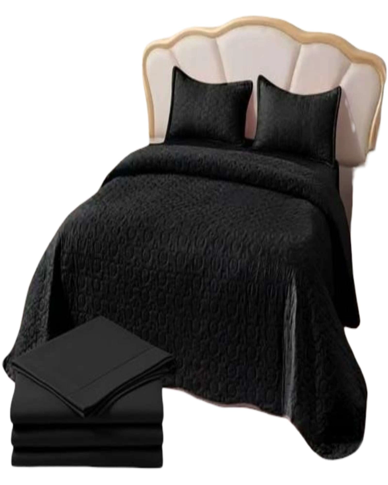 SET SABANA CON CUBRECAMA PLAZA Y MEDIA S66 - 1
