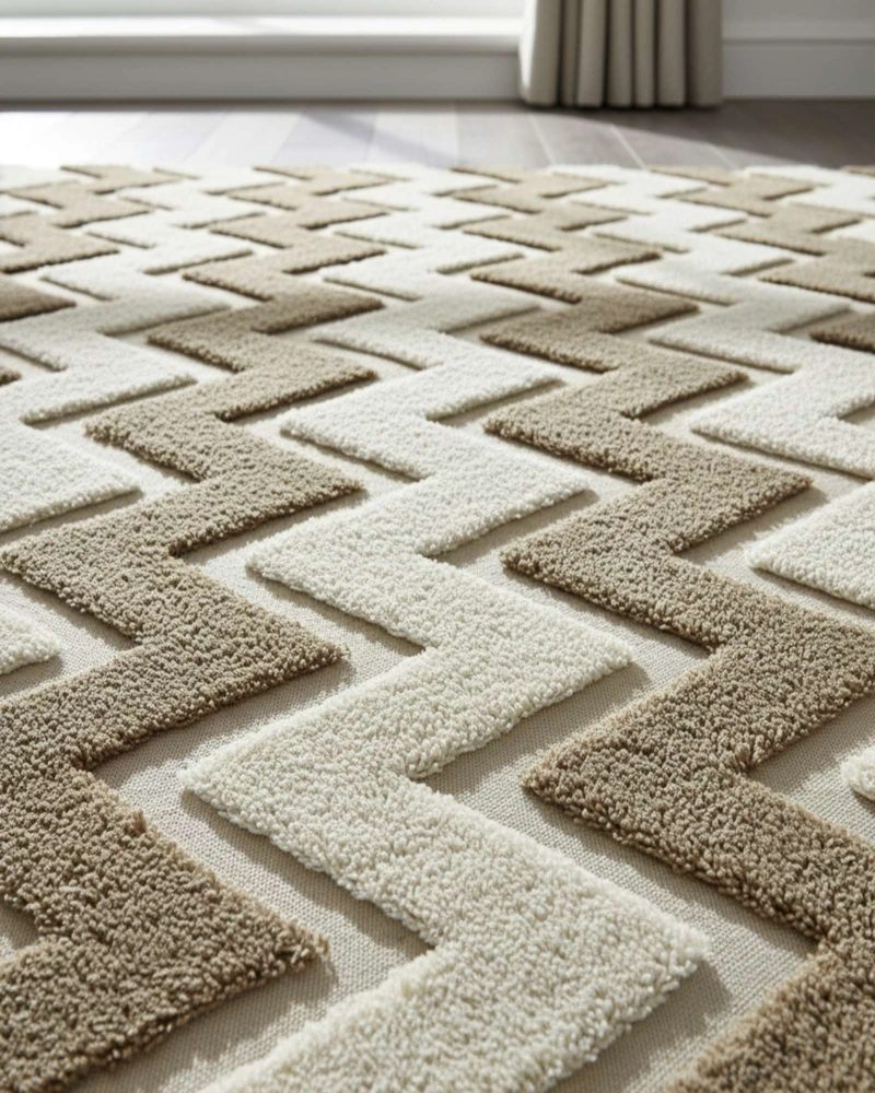 ALFOMBRA JACQUARD ANTIDESLIZANTE CON RELIEVE 150X200 CM - 4