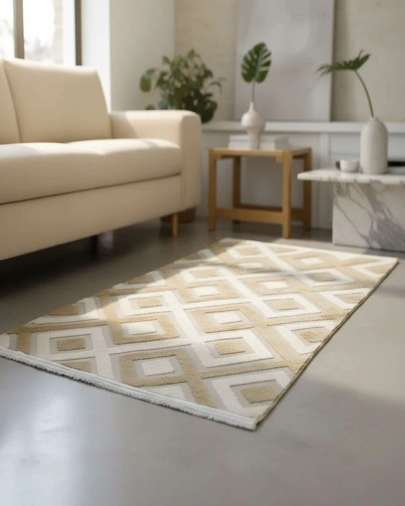 ALFOMBRA JACQUARD ANTIDESLIZANTE CON RELIEVE 150X200 CM - 1