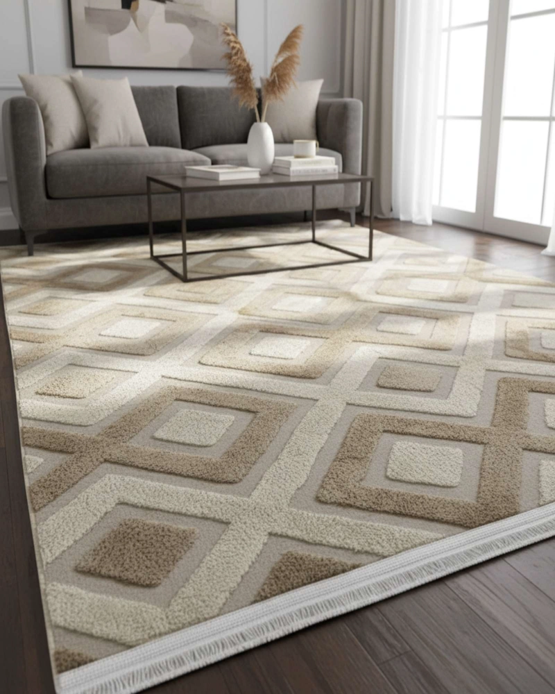 ALFOMBRA JACQUARD ANTIDESLIZANTE CON RELIEVE 150X200 CM - 4